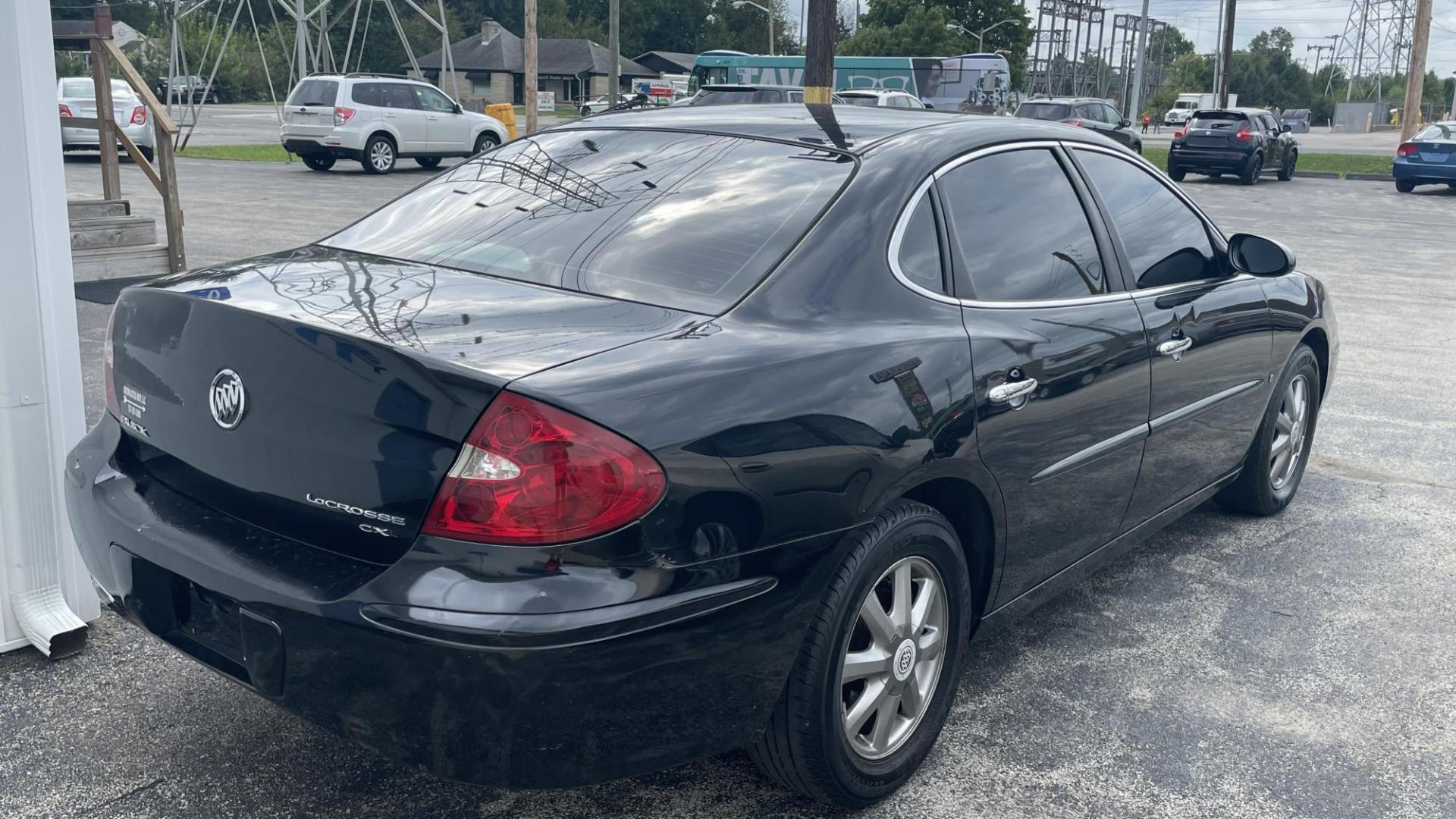 2007 BLACK /GREY Buick LaCrosse CXL (2G4WD582971) with an 3.8L V6 OHV 12V engine, 4-Speed Automatic Overdrive transmission, located at 2710A Westlane Rd., Indianapolis, IN, 46268, (317) 291-2000, 39.885670, -86.208160 - Photo#3