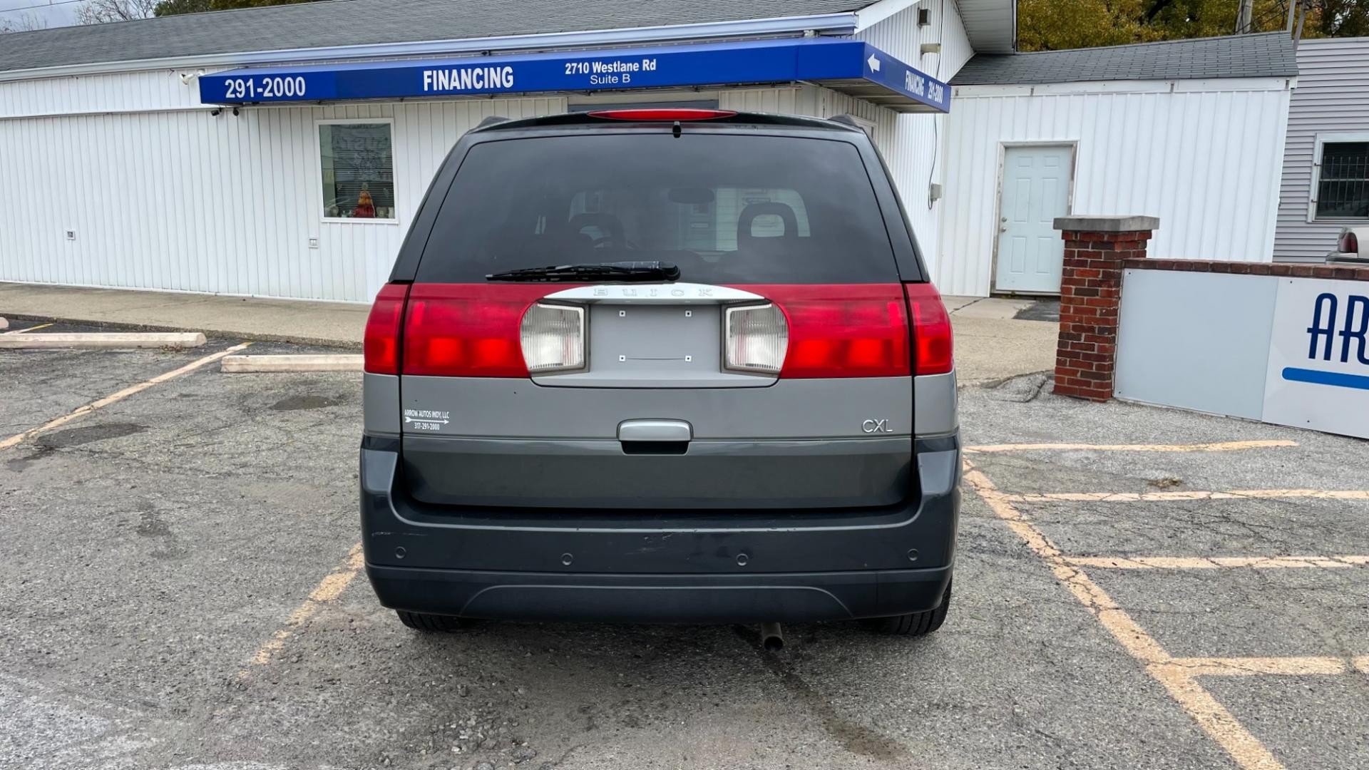 2003 Silver Buick Rendezvous CX 2WD (3G5DA03E13S) with an 3.4L V6 OHV 12V engine, 4-Speed Automatic Overdrive transmission, located at 2710A Westlane Rd., Indianapolis, IN, 46268, (317) 291-2000, 39.885670, -86.208160 - Photo#2