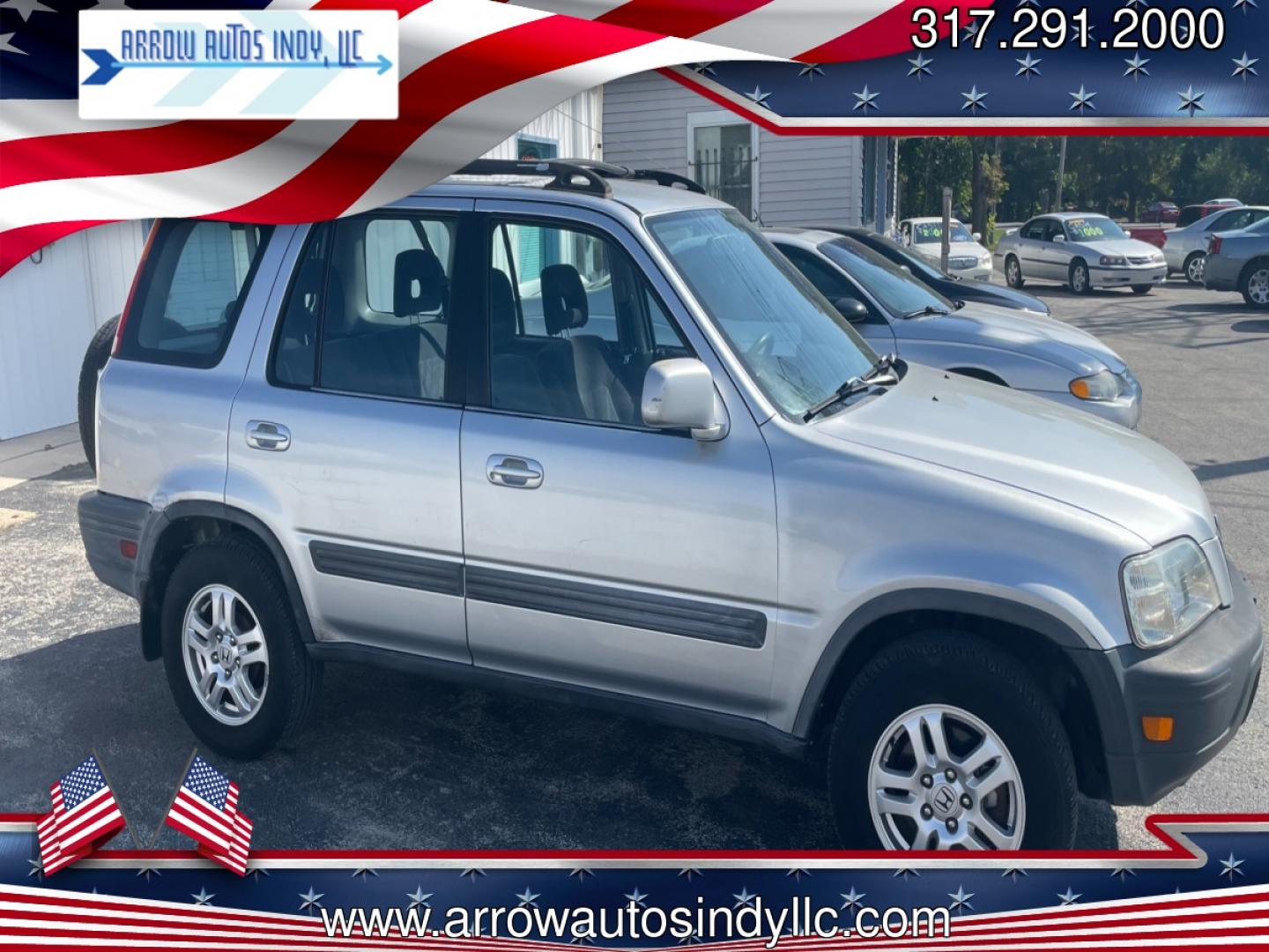 1999 Silver /GREY Honda CR-V EX 4WD (JHLRD1866XC) with an 2.0L L4 DOHC 16V engine, 4-Speed Automatic Overdrive transmission, located at 2710A Westlane Rd., Indianapolis, IN, 46268, (317) 291-2000, 39.885670, -86.208160 - Photo#0