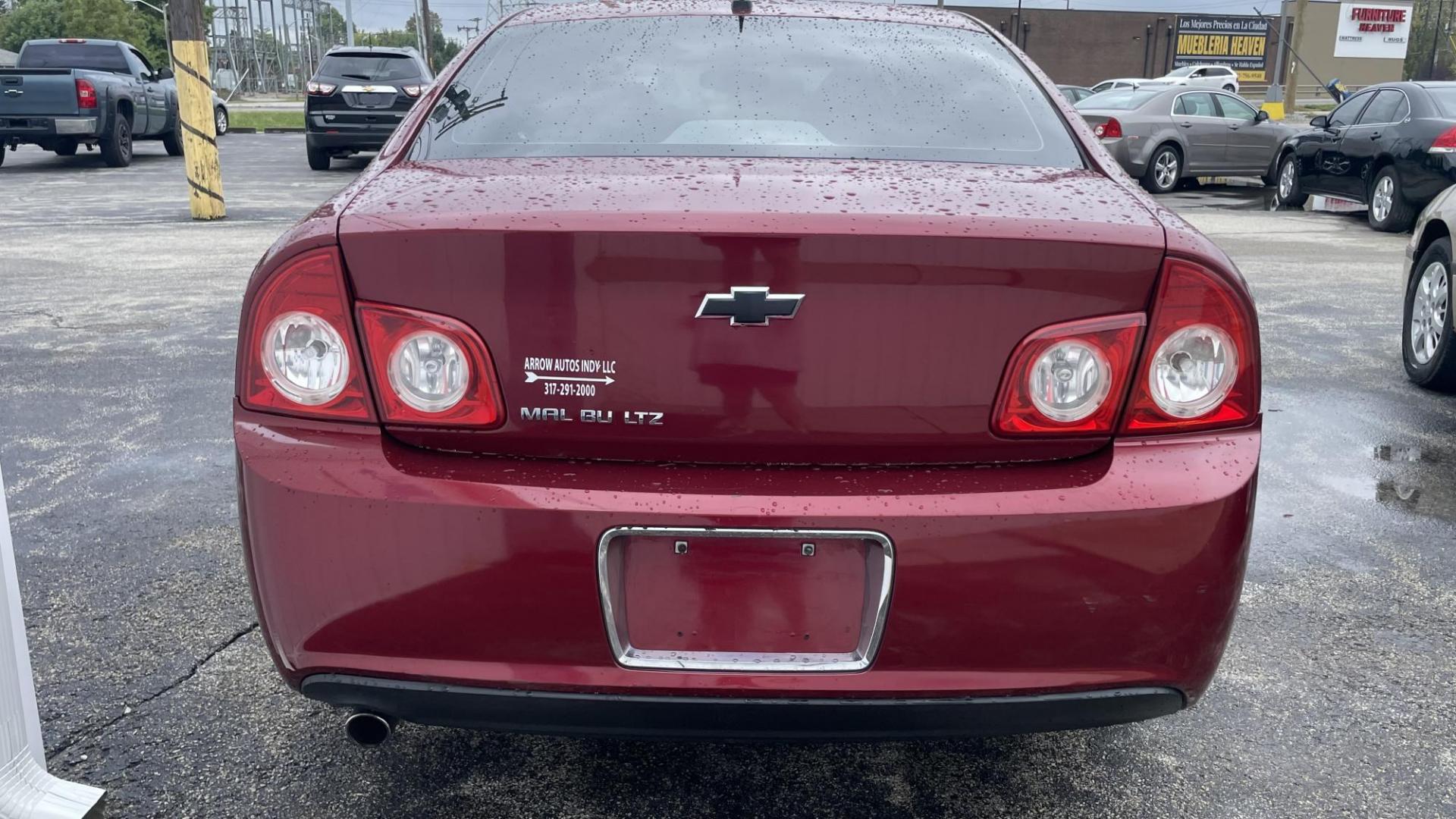 2010 Maroon /BLACK Chevrolet Malibu LTZ (1G1ZE5EB8AF) with an 2.4L L4 DOHC 16V engine, 4-Speed Automatic transmission, located at 2710A Westlane Rd., Indianapolis, IN, 46268, (317) 291-2000, 39.885670, -86.208160 - Photo#3