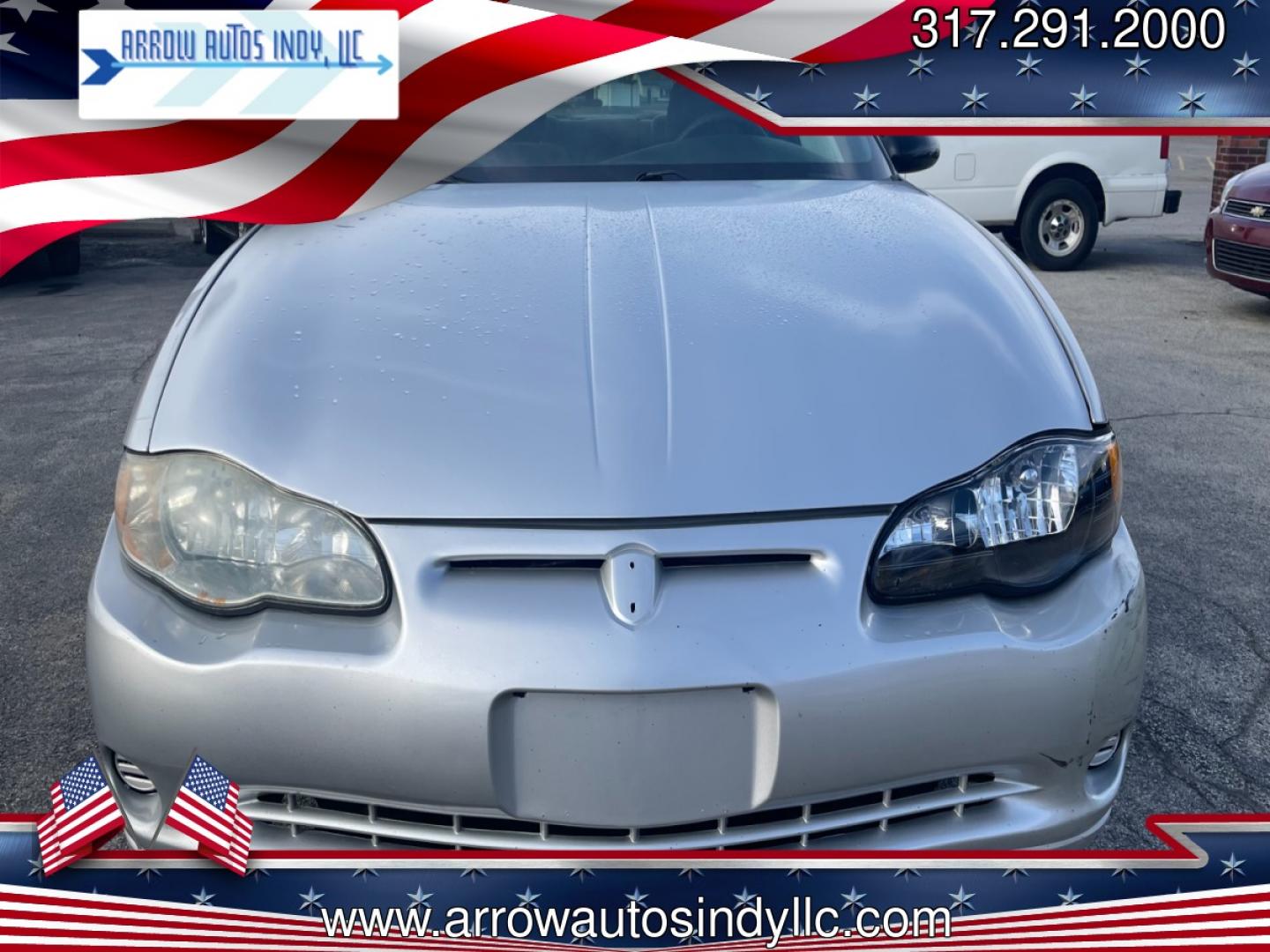 2003 Silver Chevrolet Monte Carlo LS (2G1WW12E839) with an 3.4L V6 OHV 12V engine, 4-Speed Automatic Overdrive transmission, located at 2710A Westlane Rd., Indianapolis, IN, 46268, (317) 291-2000, 39.885670, -86.208160 - Photo#0