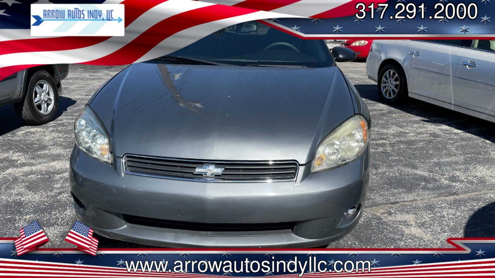 2006 Gray /Black Chevrolet Monte Carlo LT 2dr Coupe w/1LT (2G1WM15K969) with an V6 3.5L Natural Aspiration engine, Automatic 4-Speed transmission, located at 2710A Westlane Rd., Indianapolis, IN, 46268, (317) 291-2000, 39.885670, -86.208160 - Photo#0