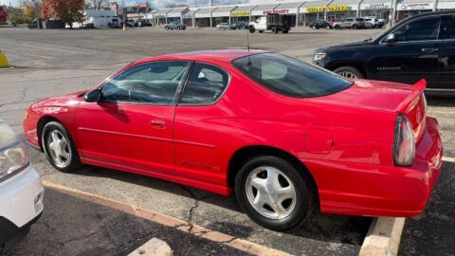 2002 RED /BLACK Chevrolet Monte Carlo SS (2G1WX15K029) with an 3.8L V6 OHV 12V engine, 4-Speed Automatic Overdrive transmission, located at 2710A Westlane Rd., Indianapolis, IN, 46268, (317) 291-2000, 39.885670, -86.208160 - Photo#2