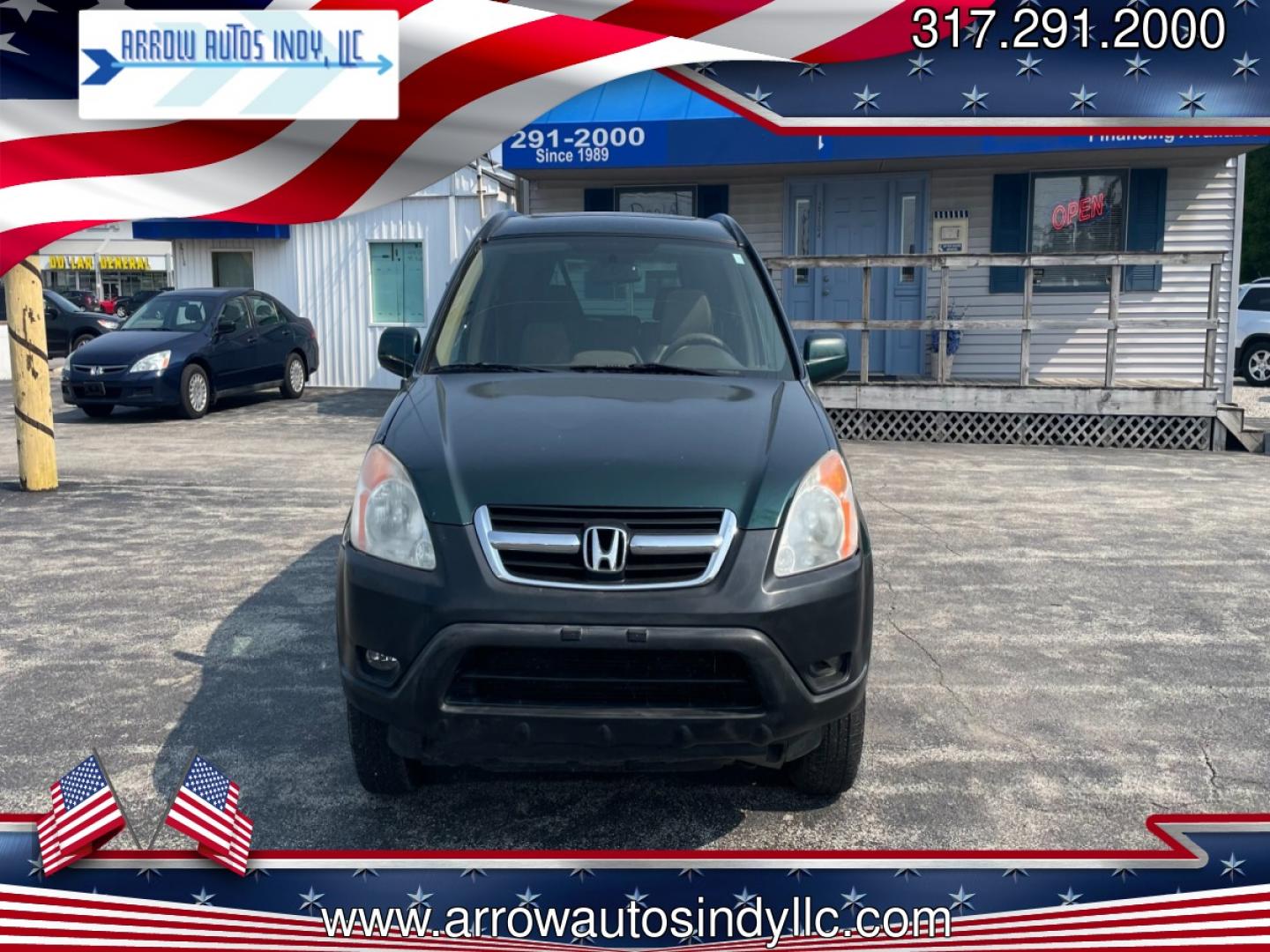 2004 GREEN /BEIGE Honda CR-V EX 4WD AT (SHSRD78824U) with an 2.4L L4 DOHC 16V engine, 4-Speed Automatic Overdrive transmission, located at 2710A Westlane Rd., Indianapolis, IN, 46268, (317) 291-2000, 39.885670, -86.208160 - Photo#0