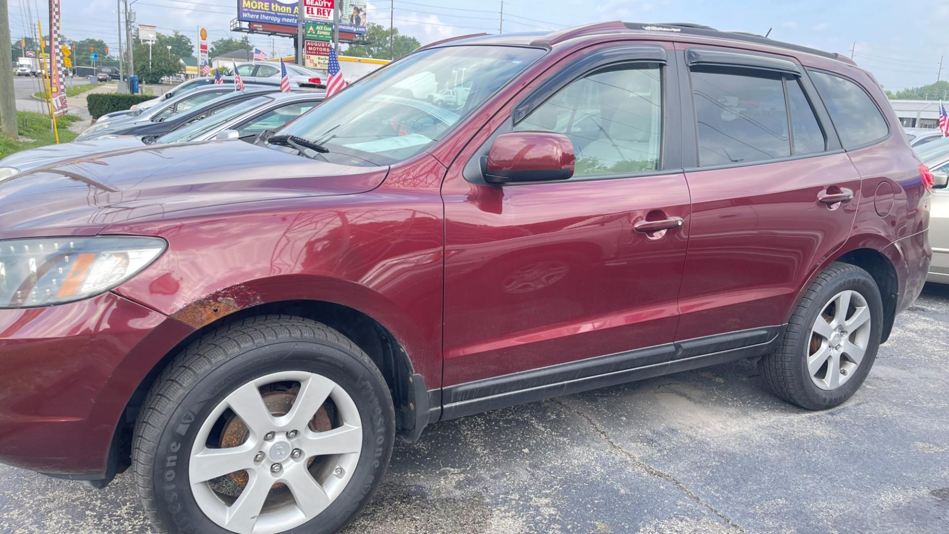 2007 /TAN Hyundai Santa Fe Limited AWD (5NMSH73EX7H) with an 3.3L V6 DOHC 24V engine, 5-Speed Automatic Overdrive transmission, located at 2710A Westlane Rd., Indianapolis, IN, 46268, (317) 291-2000, 39.885670, -86.208160 - Photo#1