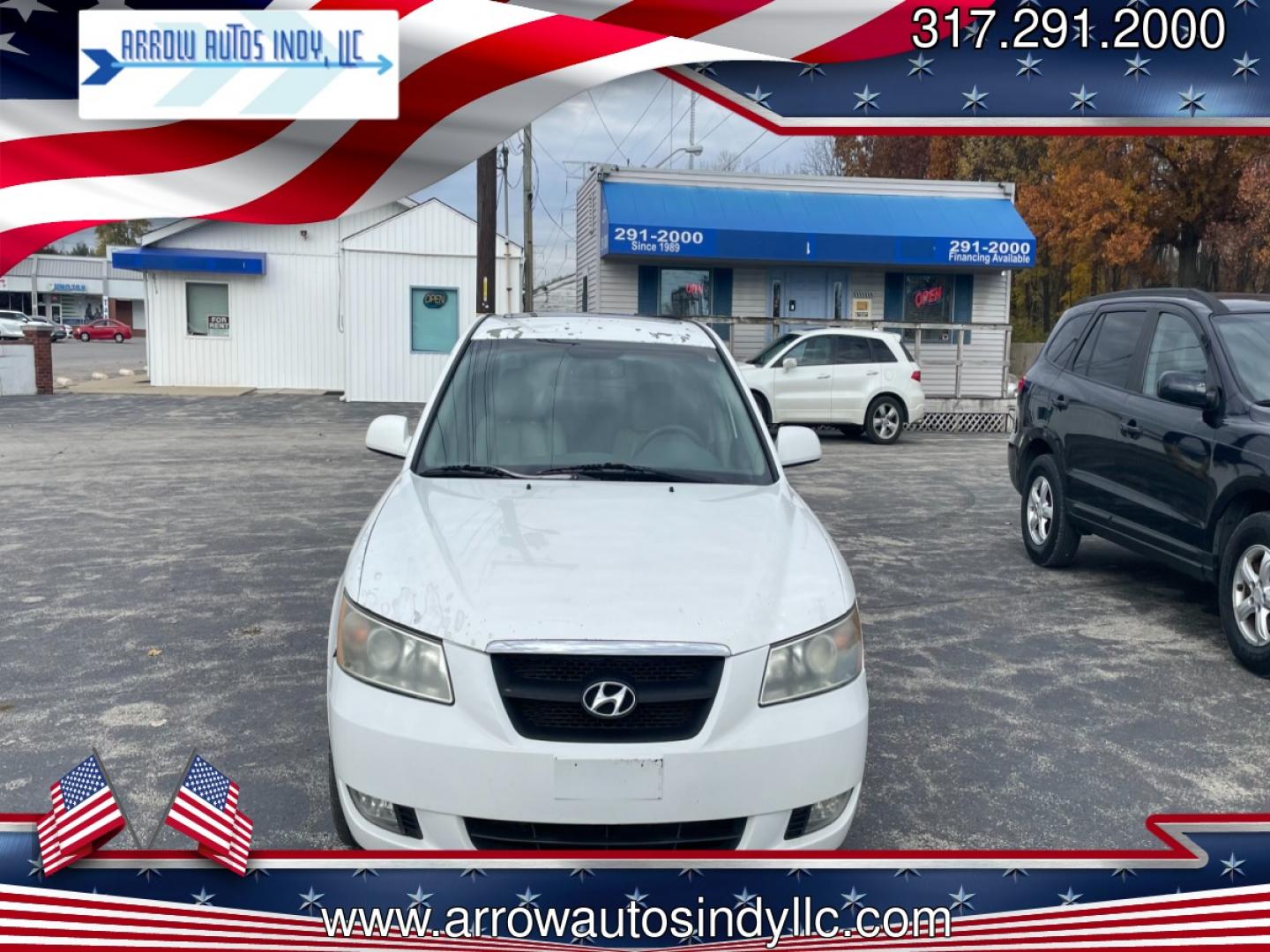 2006 WHITE /BEIGE Hyundai Sonata GLS (5NPEU46F06H) with an 3.3L V6 DOHC 24V engine, located at 2710A Westlane Rd., Indianapolis, IN, 46268, (317) 291-2000, 39.885670, -86.208160 - Photo#0