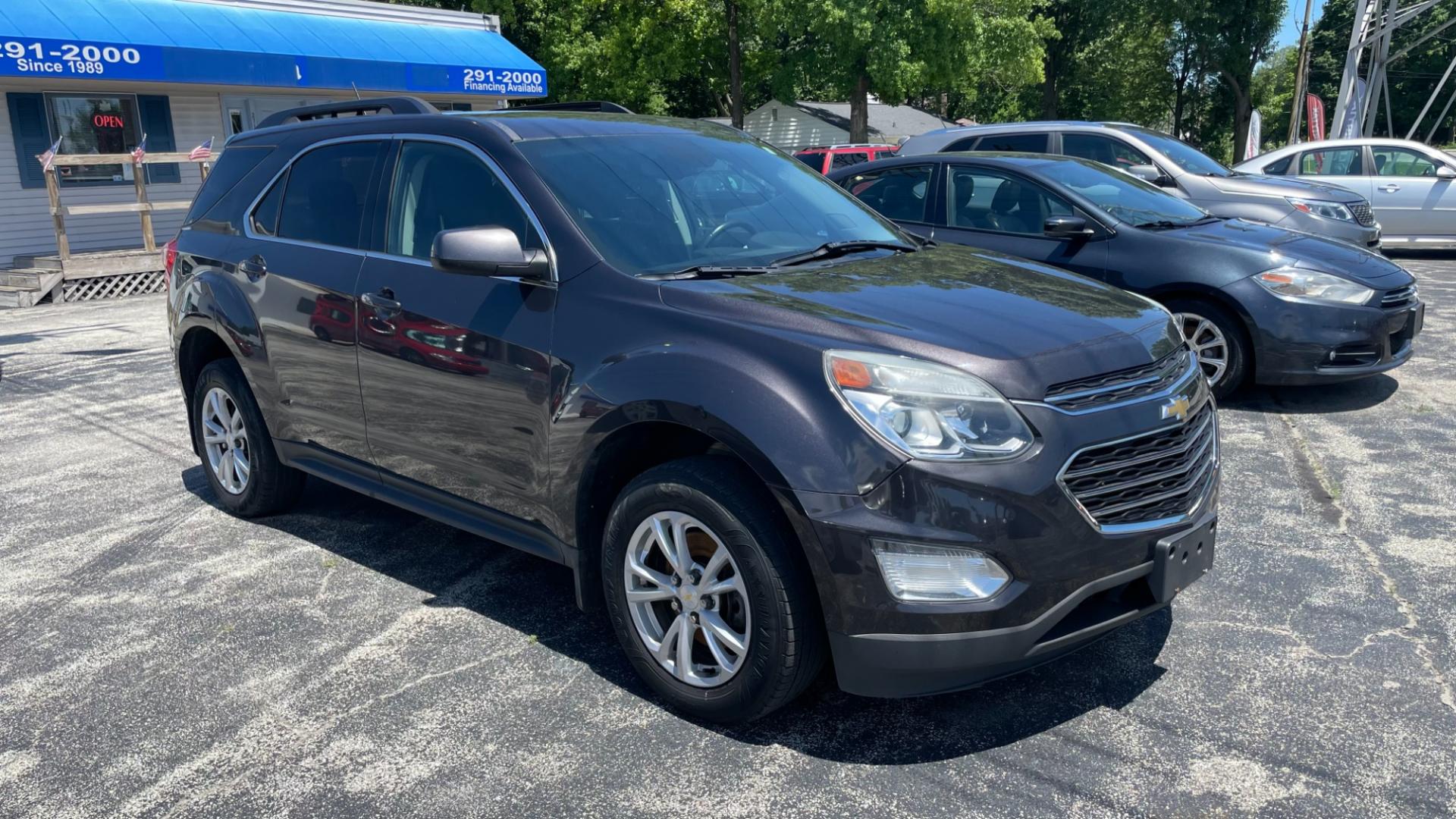 2016 GRAY /BLACK Chevrolet Equinox LT (2GNFLFE38G6) with an 3.6L V6 DOHC 24V engine, located at 2710A Westlane Rd., Indianapolis, IN, 46268, (317) 291-2000, 39.885670, -86.208160 - Photo#0