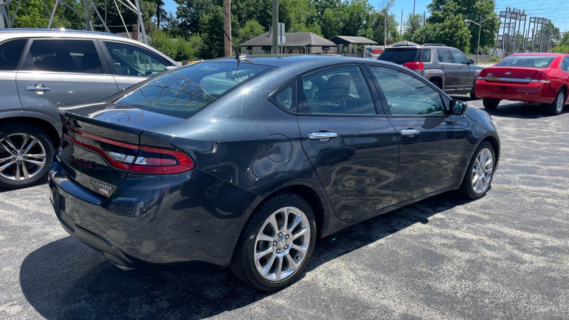 2013 BLACK /BLACK Dodge Dart LIMITED SEDAN (1C3CDFCH8DD) , 6-Speed Automatic transmission, located at 2710A Westlane Rd., Indianapolis, IN, 46268, (317) 291-2000, 39.885670, -86.208160 - Photo#4