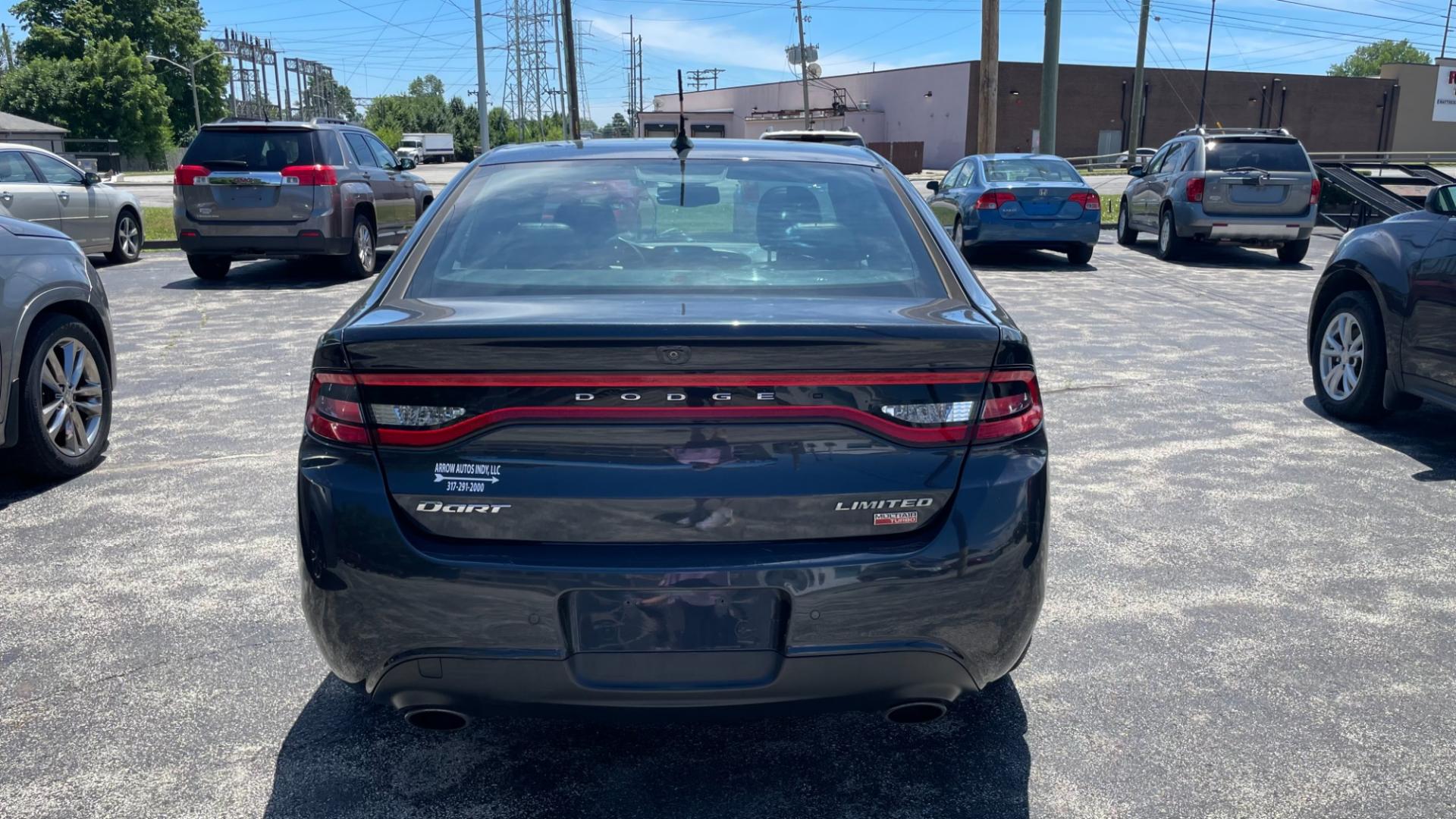 2013 BLACK /BLACK Dodge Dart LIMITED SEDAN (1C3CDFCH8DD) , 6-Speed Automatic transmission, located at 2710A Westlane Rd., Indianapolis, IN, 46268, (317) 291-2000, 39.885670, -86.208160 - Photo#5