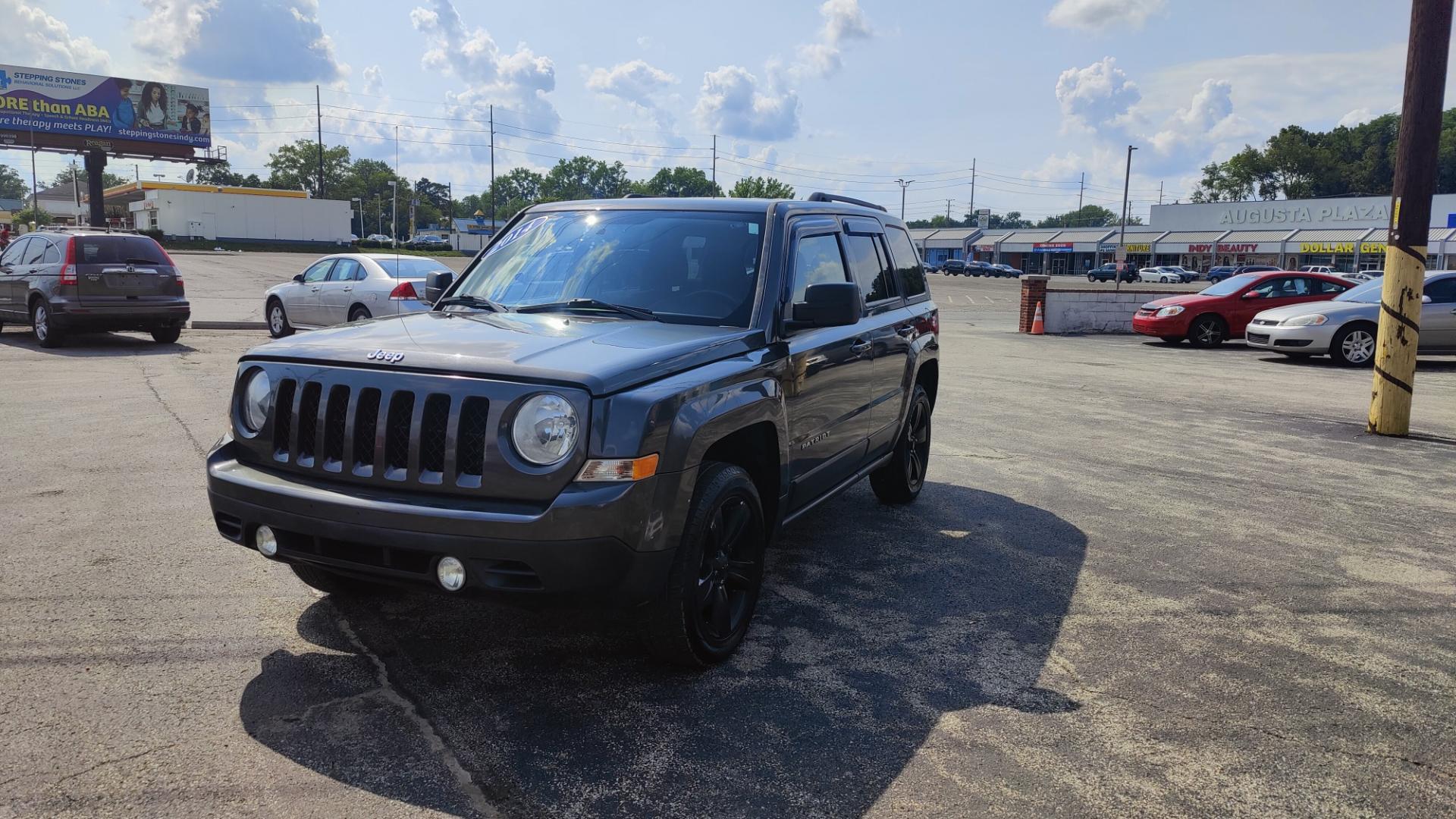 2014 GRAY /BLACK Jeep Patriot LATITUDE (1C4NJRFBXED) with an 2.4L L4 DOHC 16V engine, 6-Speed Automatic transmission, located at 2710A Westlane Rd., Indianapolis, IN, 46268, (317) 291-2000, 39.885670, -86.208160 - Photo#0