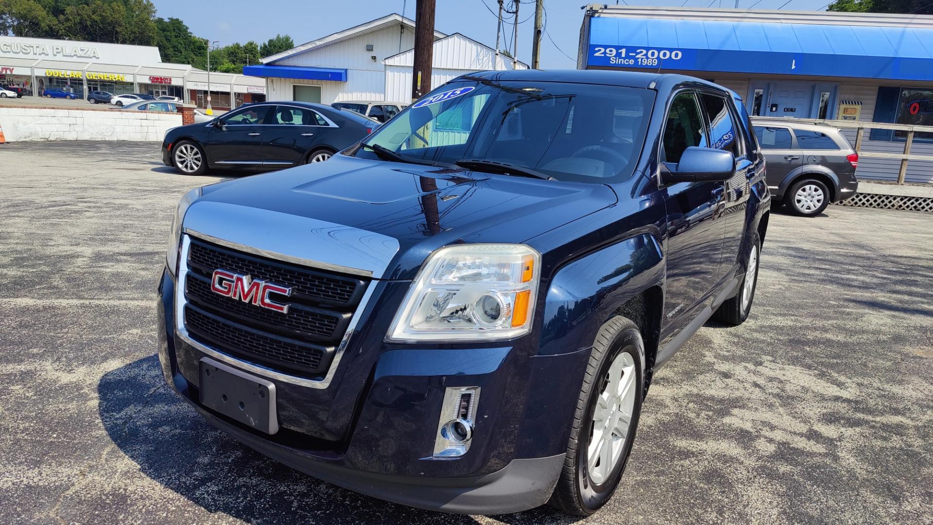 2015 BLUE /GRAY GMC Terrain SLE (2GKFLVEK7F6) with an 2.4L L4 DOHC 16V engine, 6-Speed Automatic transmission, located at 2710A Westlane Rd., Indianapolis, IN, 46268, (317) 291-2000, 39.885670, -86.208160 - Photo#0