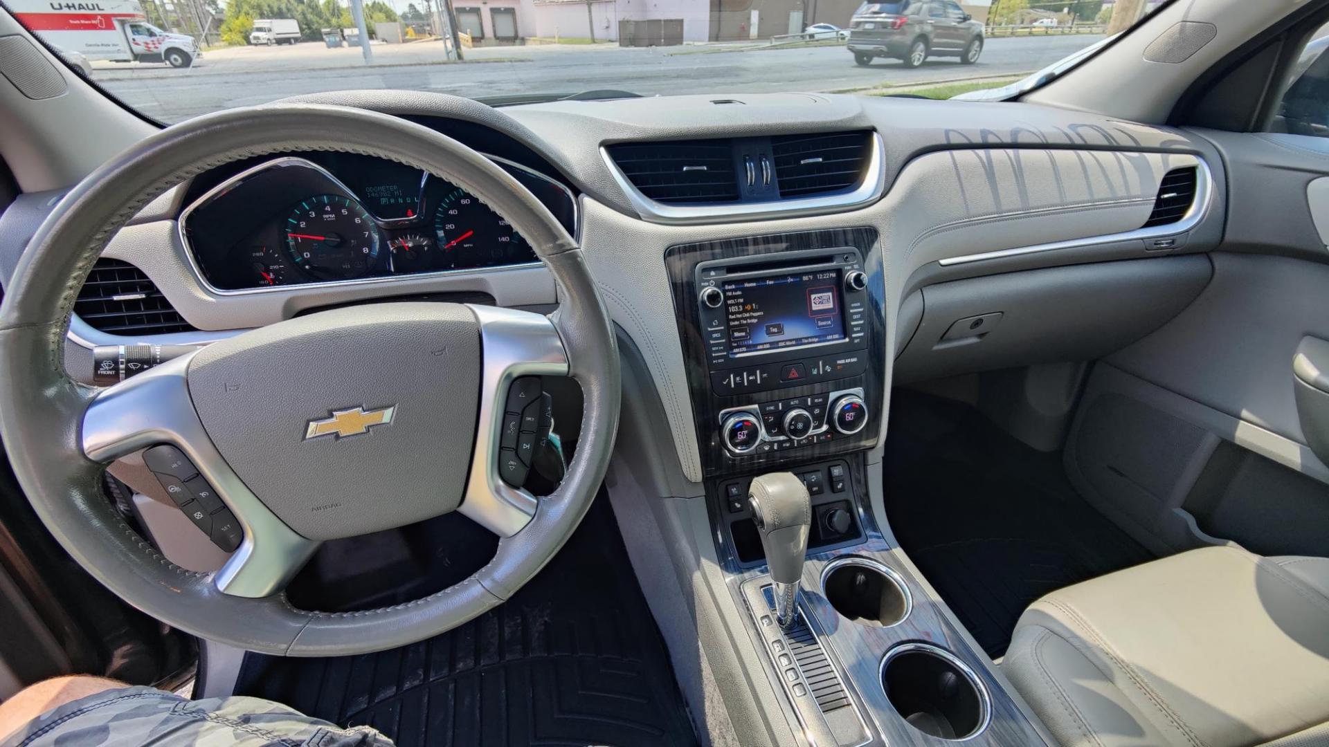 2014 /GRAY Chevrolet Traverse LTZ AWD (1GNKVJKD4EJ) with an 3.6L V6 DOHC 24V engine, 6-Speed Automatic transmission, located at 2710A Westlane Rd., Indianapolis, IN, 46268, (317) 291-2000, 39.885670, -86.208160 - 3RD ROW SEATING - Photo#7