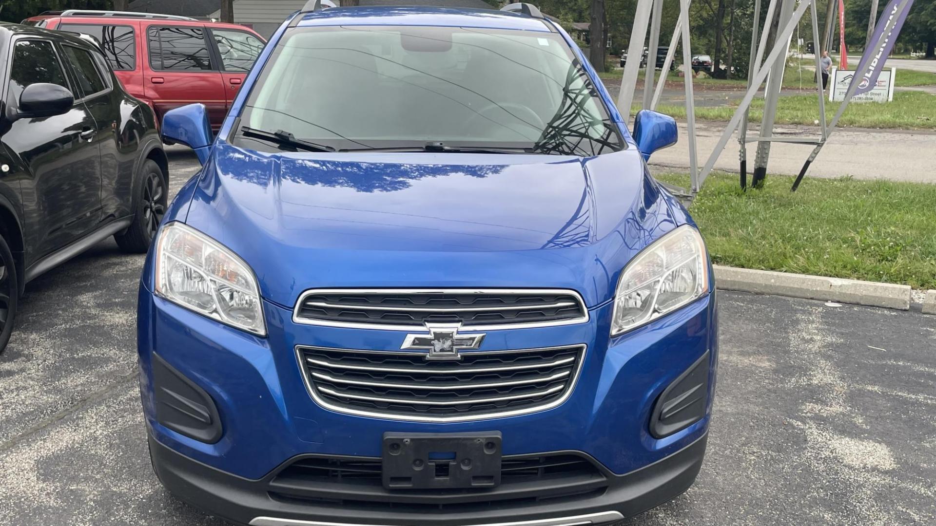 2015 BLUE /BLACK Chevrolet Trax LT FWD (KL7CJLSB8FB) with an 1.4L L4 DOHC 16V FFV engine, located at 2710A Westlane Rd., Indianapolis, IN, 46268, (317) 291-2000, 39.885670, -86.208160 - Photo#2