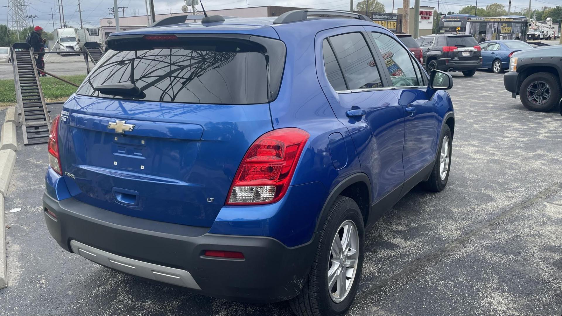 2015 BLUE /BLACK Chevrolet Trax LT FWD (KL7CJLSB8FB) with an 1.4L L4 DOHC 16V FFV engine, located at 2710A Westlane Rd., Indianapolis, IN, 46268, (317) 291-2000, 39.885670, -86.208160 - Photo#1