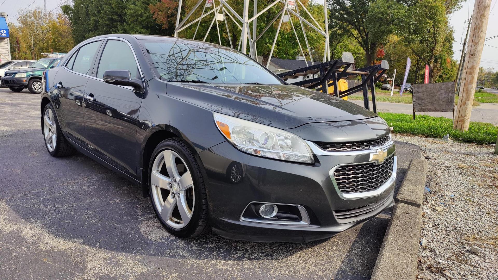 2014 DARK GRAY /BLACK Chevrolet Malibu 2LZ (1G11J5SX6EF) with an 2.0L L4 DOHC 16V engine, 6-Speed Automatic transmission, located at 2710A Westlane Rd., Indianapolis, IN, 46268, (317) 291-2000, 39.885670, -86.208160 - Photo#0