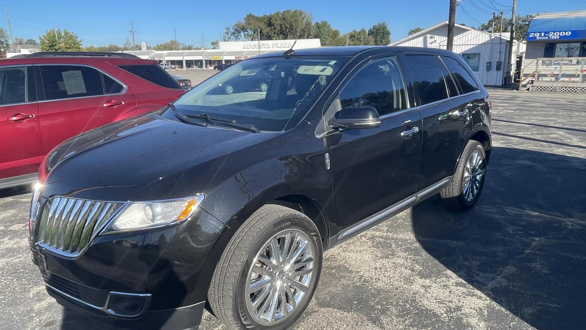 2013 BLACK /BLACK Lincoln MKX AWD (2LMDJ8JK7DB) with an 3.7L V6 DOHC 24V engine, 6-Speed Automatic transmission, located at 2710A Westlane Rd., Indianapolis, IN, 46268, (317) 291-2000, 39.885670, -86.208160 - Photo#0