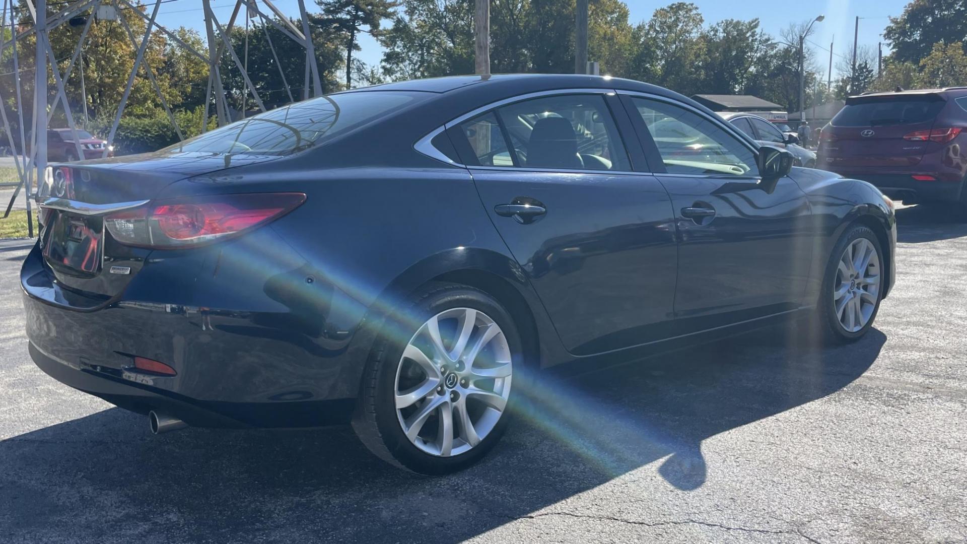 2015 BLUE Mazda Mazda6 i Touring (JM1GJ1V52F1) with an 2.5L L4 DOHC 16V engine, 6-Speed Automatic transmission, located at 2710A Westlane Rd., Indianapolis, IN, 46268, (317) 291-2000, 39.885670, -86.208160 - Photo#0