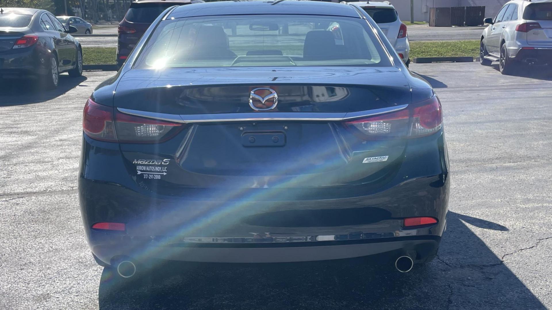 2015 BLUE Mazda Mazda6 i Touring (JM1GJ1V52F1) with an 2.5L L4 DOHC 16V engine, 6-Speed Automatic transmission, located at 2710A Westlane Rd., Indianapolis, IN, 46268, (317) 291-2000, 39.885670, -86.208160 - Photo#4