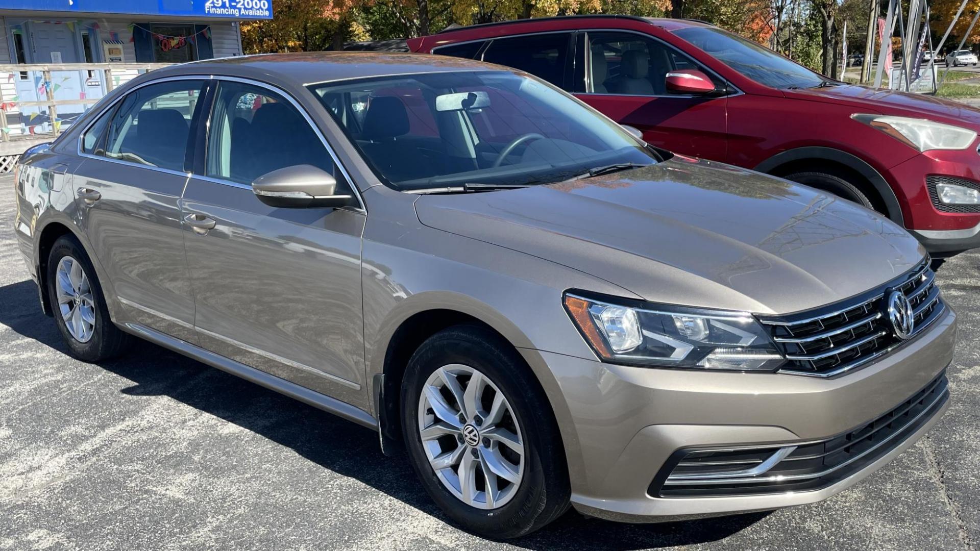 2016 GOLD /GRAY Volkswagen Passat S 6A (1VWAS7A35GC) with an 1.8L L4 TURBO DIESEL engine, 6A transmission, located at 2710A Westlane Rd., Indianapolis, IN, 46268, (317) 291-2000, 39.885670, -86.208160 - Photo#1