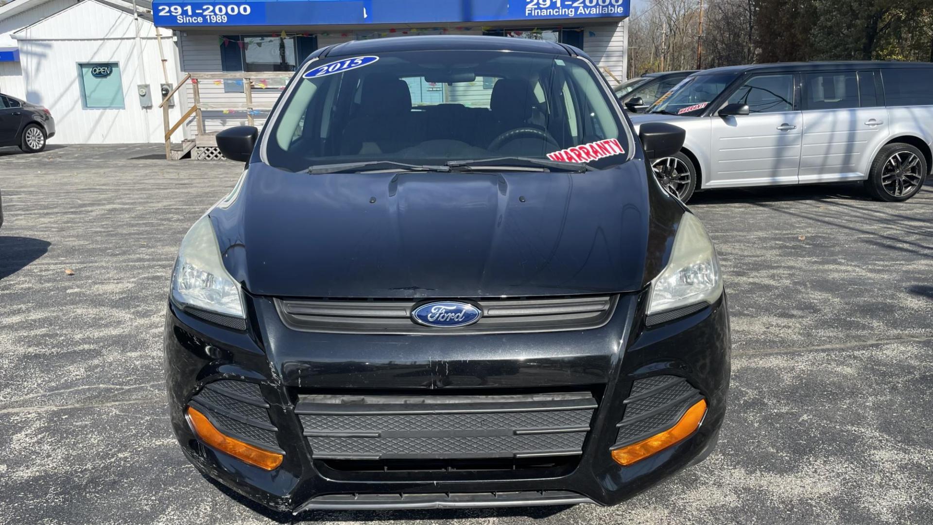 2015 BLACK /GRAY Ford Escape S FWD (1FMCU0F75FU) with an 2.5L L4 DOHC 16V engine, 6-Speed Automatic transmission, located at 2710A Westlane Rd., Indianapolis, IN, 46268, (317) 291-2000, 39.885670, -86.208160 - Photo#4