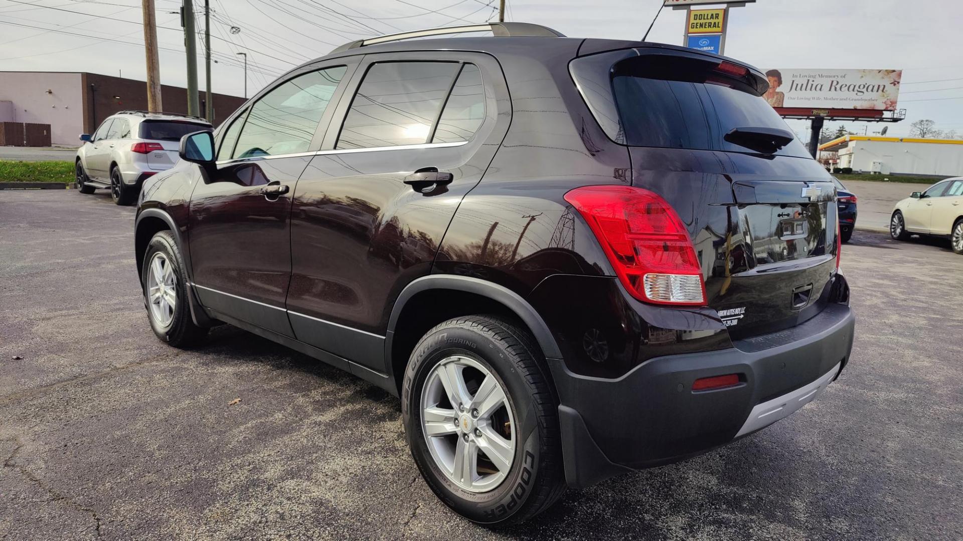 2015 Brown /Black/Tan Chevrolet Trax LT AWD (KL7CJRSB5FB) with an 1.4L L4 DOHC 16V FFV engine, located at 2710A Westlane Rd., Indianapolis, IN, 46268, (317) 291-2000, 39.885670, -86.208160 - Photo#1