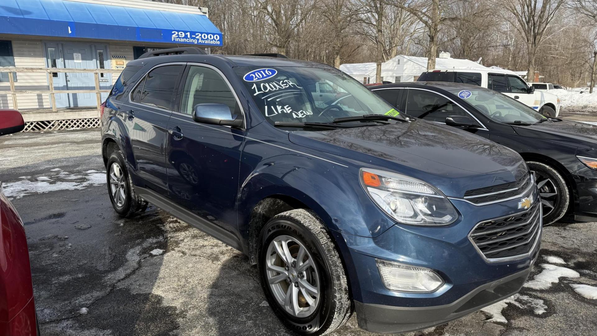 2016 BLUE /BLACK Chevrolet Equinox LT AWD (2GNFLFEK9G6) with an 2.4L L4 DOHC 16V FFV engine, 6A transmission, located at 2710A Westlane Rd., Indianapolis, IN, 46268, (317) 291-2000, 39.885670, -86.208160 - Photo#1