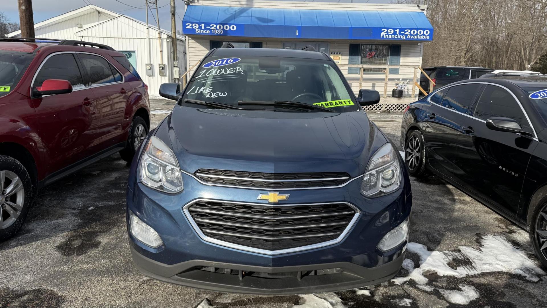 2016 BLUE /BLACK Chevrolet Equinox LT AWD (2GNFLFEK9G6) with an 2.4L L4 DOHC 16V FFV engine, 6A transmission, located at 2710A Westlane Rd., Indianapolis, IN, 46268, (317) 291-2000, 39.885670, -86.208160 - Photo#2