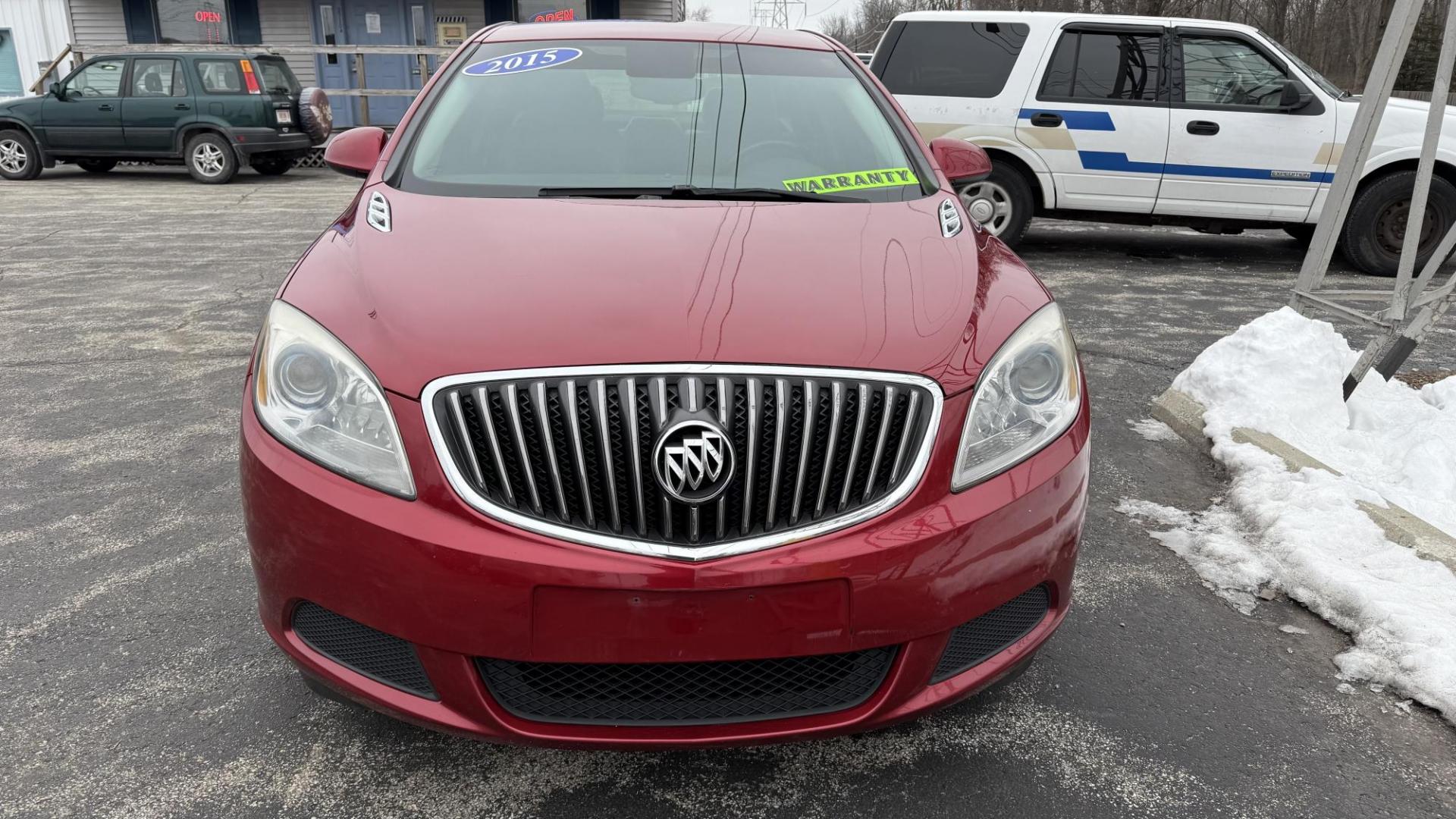 2015 RED /BLACK Buick Verano Base (1G4PP5SK7F4) with an 2.4L L4 DOHC 16V FFV engine, 6-Speed Automatic transmission, located at 2710A Westlane Rd., Indianapolis, IN, 46268, (317) 291-2000, 39.885670, -86.208160 - Photo#3