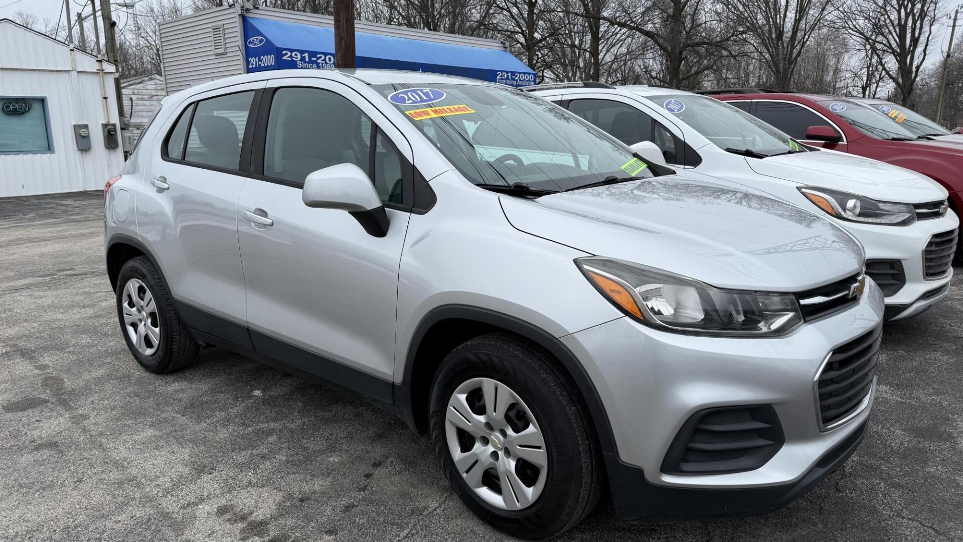 2017 Silver /BLACK Chevrolet Trax LS FWD (KL7CJKSB3HB) with an 1.4L L4 DOHC 16V engine, 6A transmission, located at 2710A Westlane Rd., Indianapolis, IN, 46268, (317) 291-2000, 39.885670, -86.208160 - Photo#0