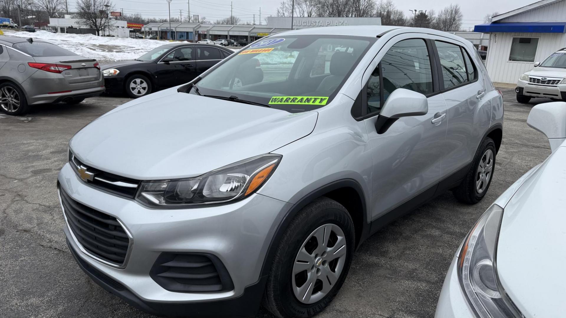 2017 Silver /BLACK Chevrolet Trax LS FWD (KL7CJKSB3HB) with an 1.4L L4 DOHC 16V engine, 6A transmission, located at 2710A Westlane Rd., Indianapolis, IN, 46268, (317) 291-2000, 39.885670, -86.208160 - Photo#1