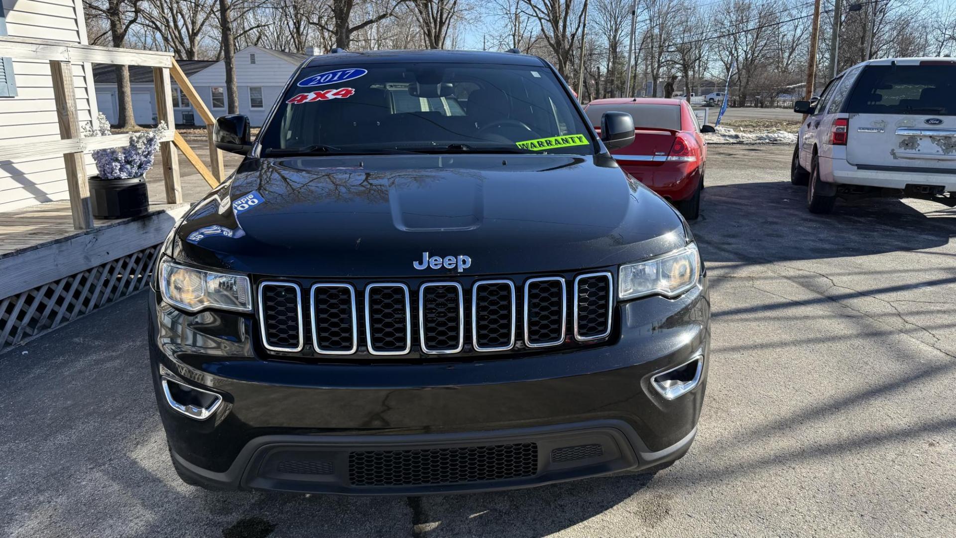 2017 BLACK /BLACK Jeep Grand Cherokee Laredo 4WD (1C4RJFAG3HC) with an 3.6L V6 DOHC 24V engine, 8A transmission, located at 2710A Westlane Rd., Indianapolis, IN, 46268, (317) 291-2000, 39.885670, -86.208160 - Photo#1