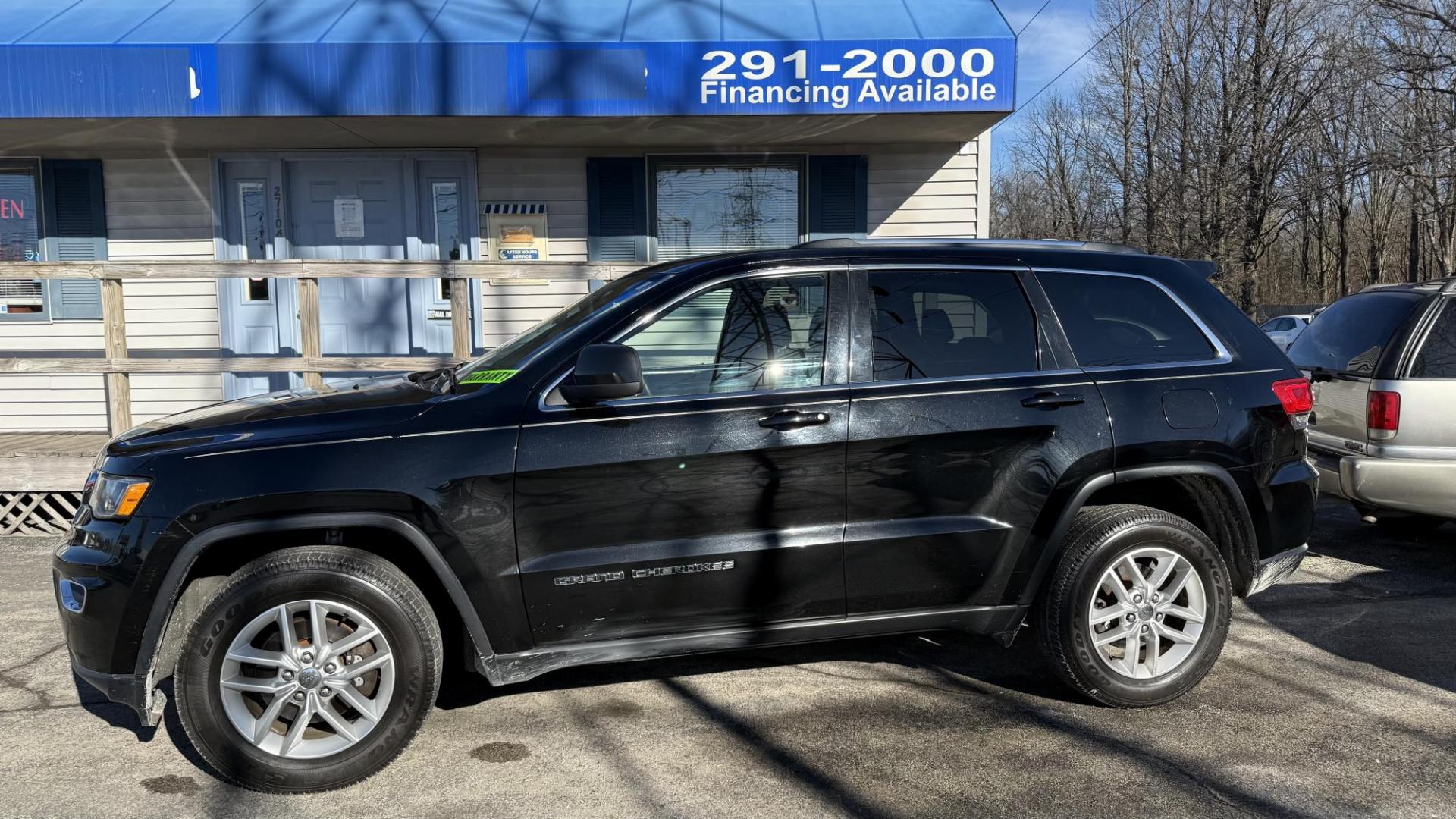 2017 BLACK /BLACK Jeep Grand Cherokee Laredo 4WD (1C4RJFAG3HC) with an 3.6L V6 DOHC 24V engine, 8A transmission, located at 2710A Westlane Rd., Indianapolis, IN, 46268, (317) 291-2000, 39.885670, -86.208160 - Photo#3