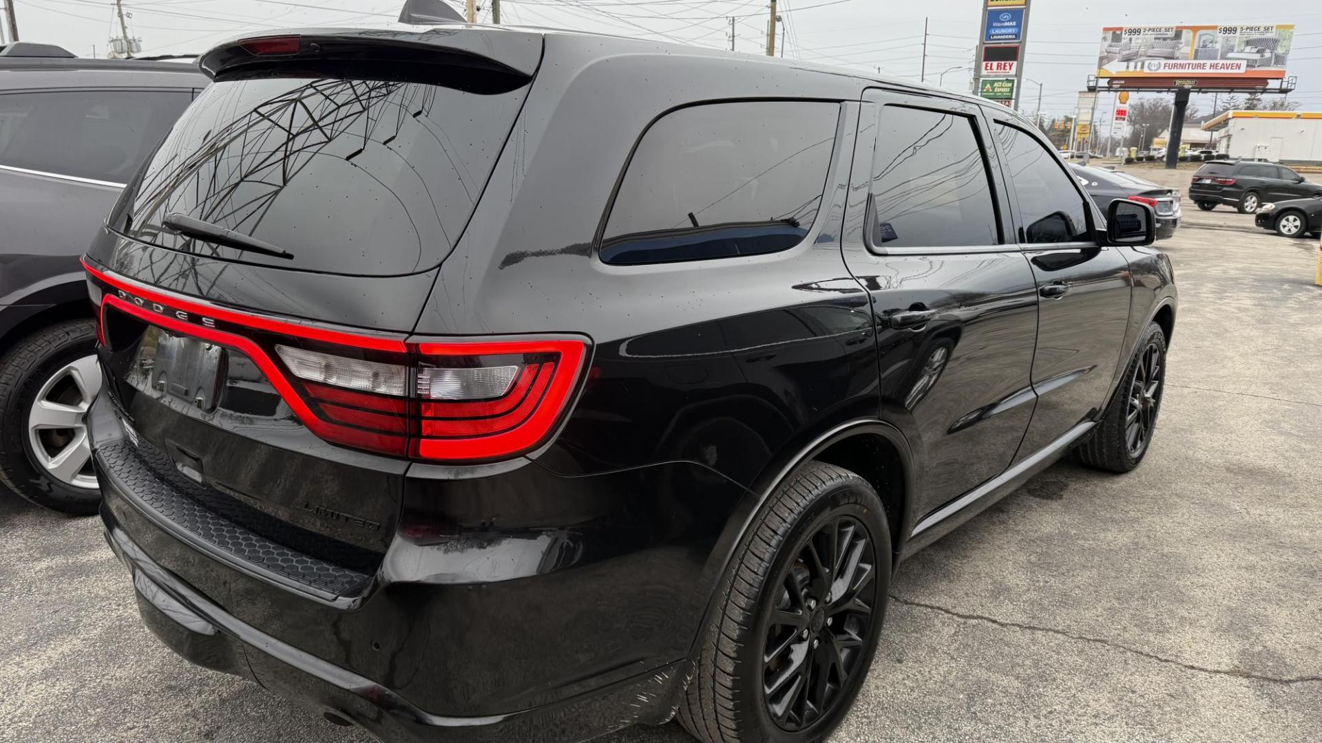 2015 BLACK /BLACK Dodge Durango Limited AWD (1C4RDJDG2FC) with an 3.6L V6 DOHC 24V engine, 8-Speed Automatic transmission, located at 2710A Westlane Rd., Indianapolis, IN, 46268, (317) 291-2000, 39.885670, -86.208160 - Photo#3