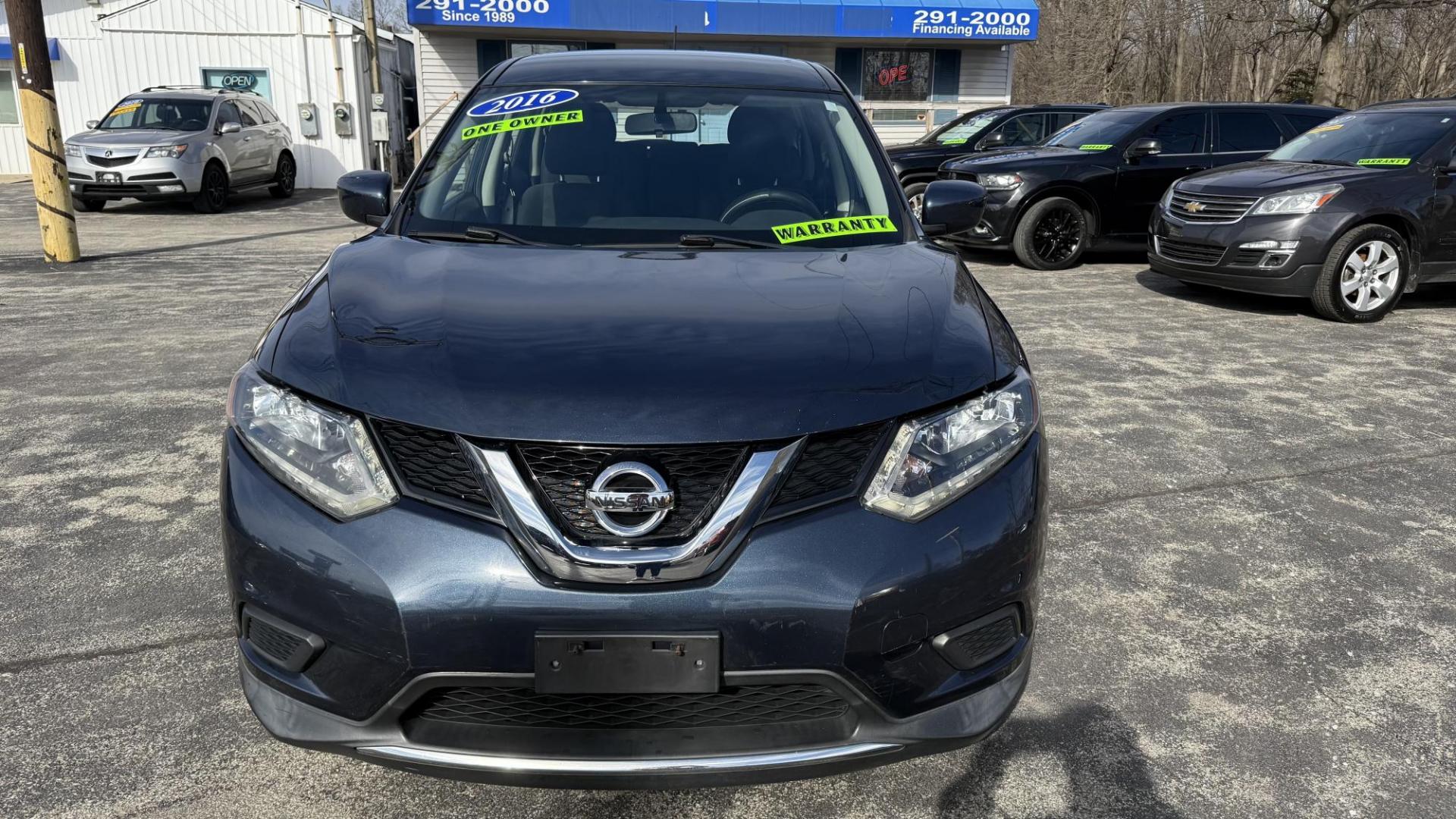 2016 BLUE /BLACK Nissan Rogue SV AWD (KNMAT2MV4GP) with an 2.5L L4 DOHC 16V engine, CVT transmission, located at 2710A Westlane Rd., Indianapolis, IN, 46268, (317) 291-2000, 39.885670, -86.208160 - Photo#2