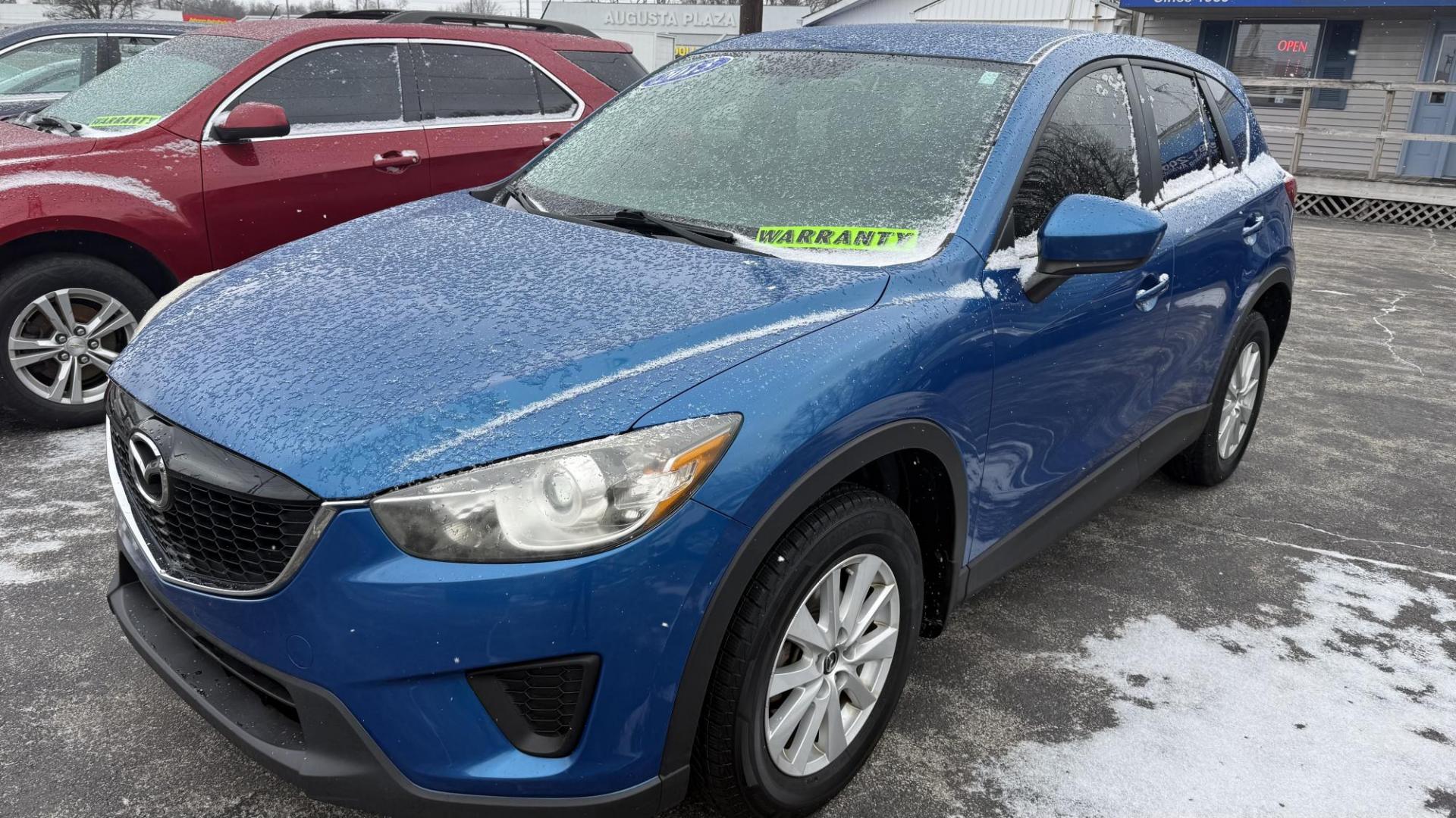 2013 BLUE /GRAY Mazda CX-5 Sport AWD (JM3KE4BE7D0) with an 2.0L L4 DOHC 16V engine, 6-Speed Automatic transmission, located at 2710A Westlane Rd., Indianapolis, IN, 46268, (317) 291-2000, 39.885670, -86.208160 - Photo#1