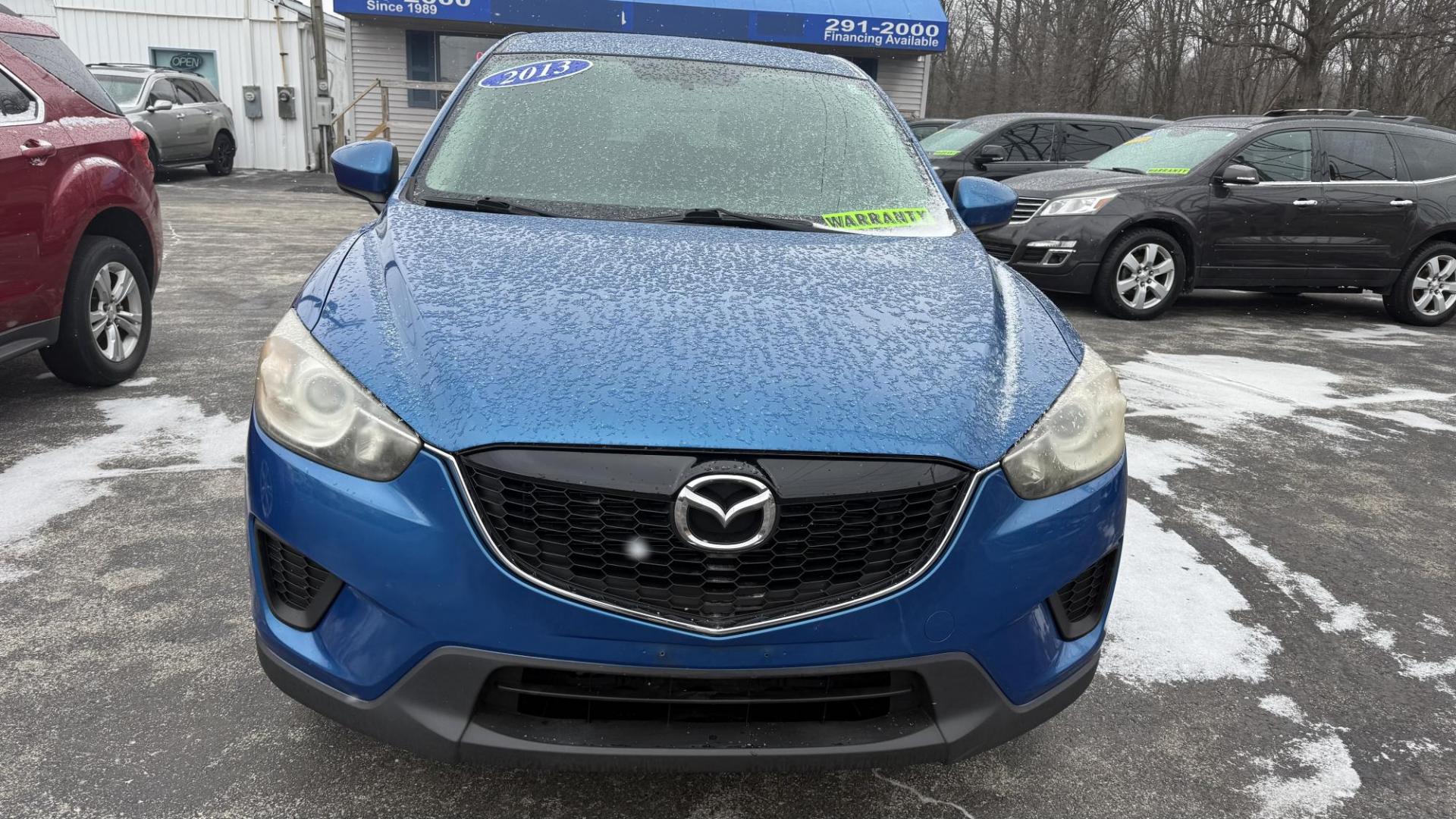 2013 BLUE /GRAY Mazda CX-5 Sport AWD (JM3KE4BE7D0) with an 2.0L L4 DOHC 16V engine, 6-Speed Automatic transmission, located at 2710A Westlane Rd., Indianapolis, IN, 46268, (317) 291-2000, 39.885670, -86.208160 - Photo#2